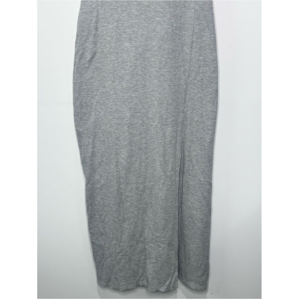 MICHAEL Michael Kors Gray Waffle Knit Sleeveless Tie Back Maxi Dress XL - Picture 4 of 10